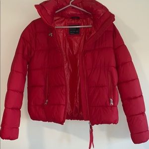 Bershka red Puffer Jacket